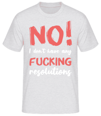 No Fck Resolutions - Men's Basic T-Shirt - Heather grey - Front