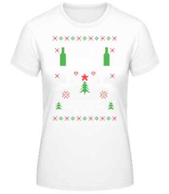 Merry Drunk I Am  Christmas - Dámske basic tričko - Biela - Predné