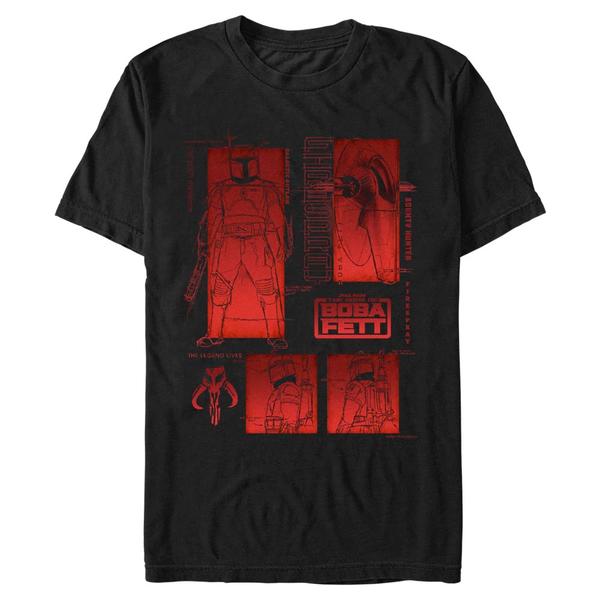 Aperçu: Star Wars - Book of Boba Fett - Boba Fett Living Legend - Homme T-shirt - Noir - Devant