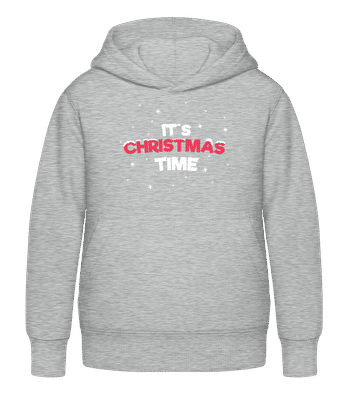 It's Christmas Time - Sudadera con capucha para niños - Gris moteado - delante