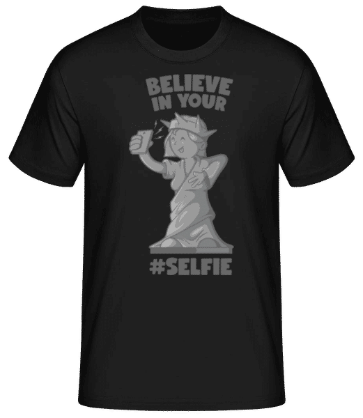 Aperçu: Believe In Your Selfie - T-shirt standard Homme - Noir - Devant