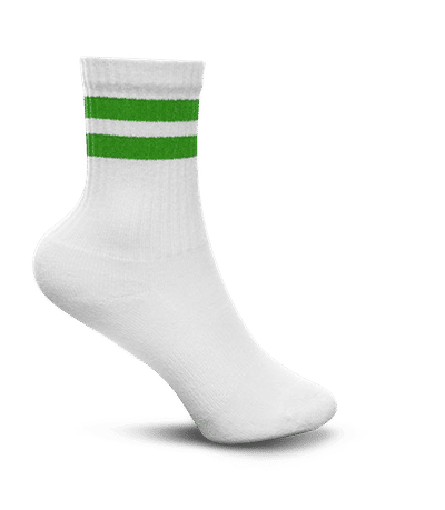 Tennissocken - Weiß / Grün - Rechts