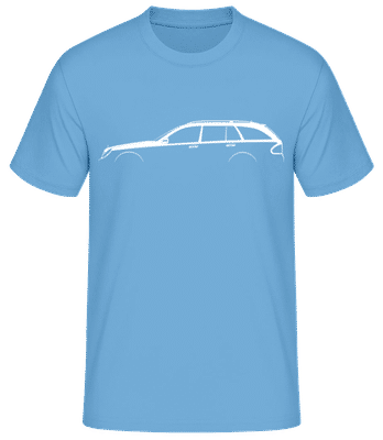 'Mercedes-Benz EQC N293' Silhouette - Männer Basic T-Shirt - Hellblau - Vorne