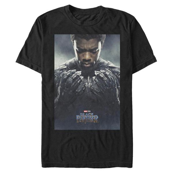 Aperçu: Marvel - Black Panther - T'Challa Tchalla Poster - Homme T-shirt - Noir - Devant