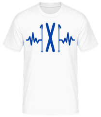 Ski Herzschlag Blau · Männer Basic T-Shirt