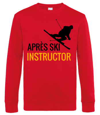 Après Ski Instructor - Sweat-shirt standard pour homme - Rouge - Devant