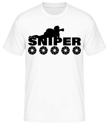 Sniper - Männer Basic T-Shirt - Weiß - Vorne