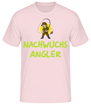 Nachwuchs Angler - Männer Basic T-Shirt - Rosa - Vorne