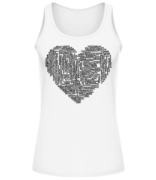 Aperçu: Yoga Cœur - Débardeur Femme - Blanc - Devant