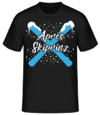 Après Skiprinz - Männer Basic T-Shirt - Schwarz - Vorne