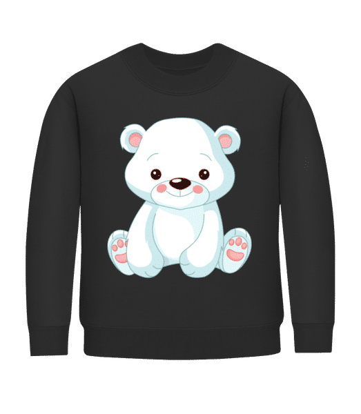 Doux Ours Polaire - Sweatshirt Enfant - Noir - Devant