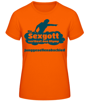 Junggesellenabschied Sexgott - Frauen T-Shirt B&C - Orange - Vorne