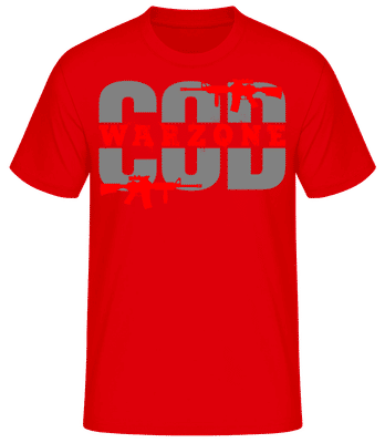 Call Of Duty Warzone - Männer Basic T-Shirt - Rot - Vorne