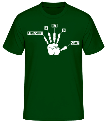Gaming Hand - Pánské basic tričko - Bottle green - Napřed
