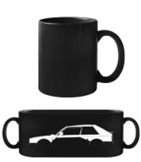 'Lancia Delta S4 SE038' Silhouette - Černý hrnek - Černá - Napřed