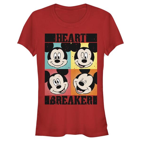 Aperçu: Disney Classics - Mickey Mouse - Mickey Mouse Mickey Heart - Femme T-shirt - Rouge - Devant