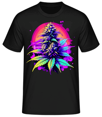 Cannabis Purple Haze - T-shirt standard Homme - Noir - Devant