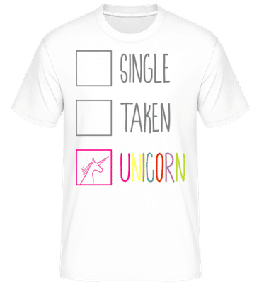 Single Taken Unicorn -  Shirtinator Men's T-Shirt - White - Front