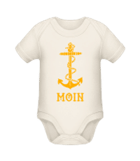 Moin Anker Hamburg - Baby Bio Strampler - Creme - Vorne