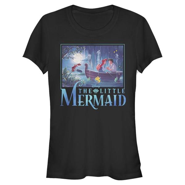 Aperçu: Disney - Ariel La Petite Sirène - Ariel & Eric Little Mermaid Title - Femme T-shirt - Noir - Devant