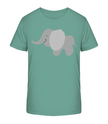 Enfant Comic - Élephant - T-shirt bio Enfant Stanley Stella 2.0 - Bleu vert - Devant
