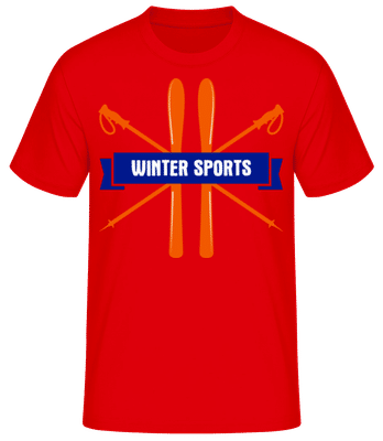 Winter Sports Sign - T-shirt standard Homme - Rouge - Devant