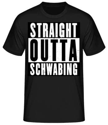 Straight Outta Schwabing 1 - Männer Basic T-Shirt - Schwarz - Vorne