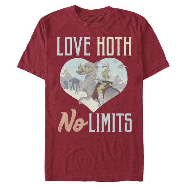 Aperçu: Star Wars - Text Hoth Love - Valentine's Day - Homme T-shirt - Cerise - Devant