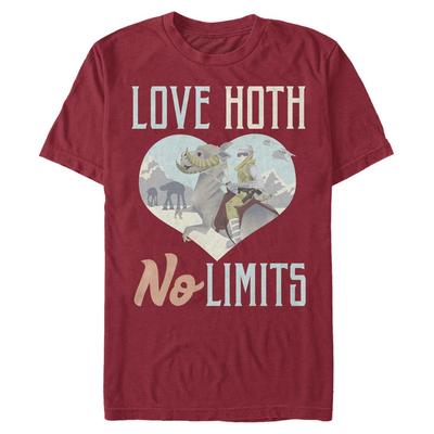 Star Wars - Text Hoth Love - Día de San Valentín - Hombres Camiseta - Rojo cereza - delante