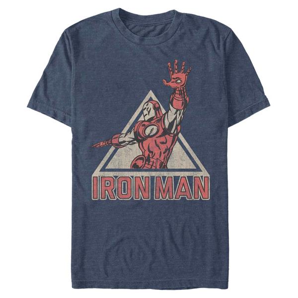 Aperçu: Marvel - Avengers - Iron Man Power - Homme T-shirt - Bleu marine chiné - Devant