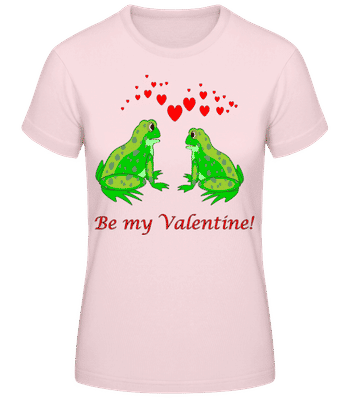 Frogs Be My Valentine - T-shirt femme B&C - Rose - Devant