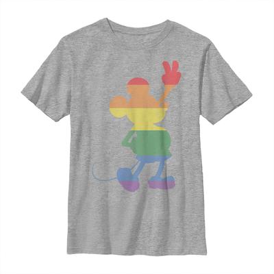 Disney Classics - Mickey Mouse - Mickey Love Is Love Pride - Pride - Kids T-Shirt - Heather grey - Front