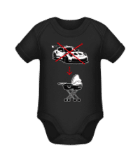 Porsche vs kočárek - Bio body pro děti - Černá - Napřed