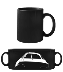 'BMW Isetta' Silhouette · Schwarze Tasse