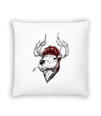 Renne de Noël 1 - Coussin - Blanc - Devant