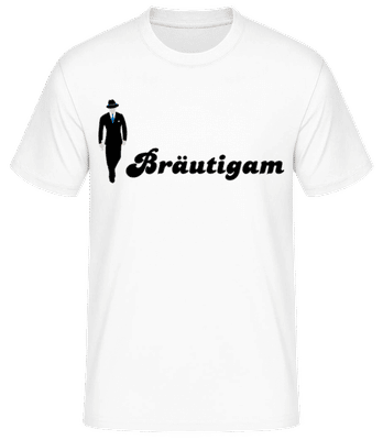 JGA Braeutigam - Männer Basic T-Shirt - Weiß - Vorne