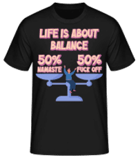 Life Is About Balance - Men's Basic T-Shirt - Black - Front
