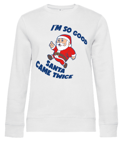 Aperçu: Santa Came Twice - Sweat-shirt standard pour femme - Blanc - Devant