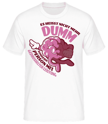 Person Mit Gedrosselter Leistung - Männer Basic T-Shirt - Weiß - Vorne
