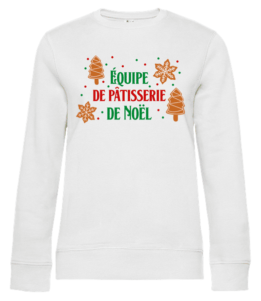 Aperçu: Équipe De Pâtisserie De Noël 2 - Sweat-shirt standard pour femme - Blanc - Devant