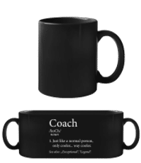 Coach Definition 2 - Tasse Noire - Noir - Devant
