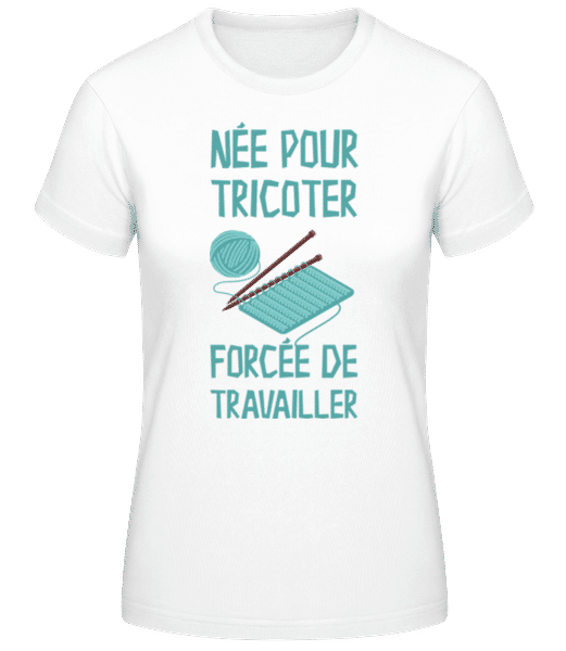 Aperçu: Nee Pour Tricoter - T-shirt standard Femme - Blanc - Devant