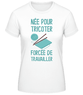 Nee Pour Tricoter - T-shirt standard Femme - Blanc - Devant