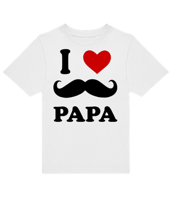I Love Papa - Camiseta niño B&C - Blanco - delante