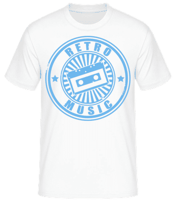 Retro Music Logo - T-shirt standard Homme - Blanc - Devant