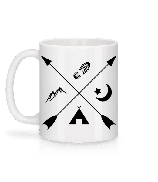 Aperçu: Hipster Pfeile - Mug en céramique blanc - Blanc - Derrière