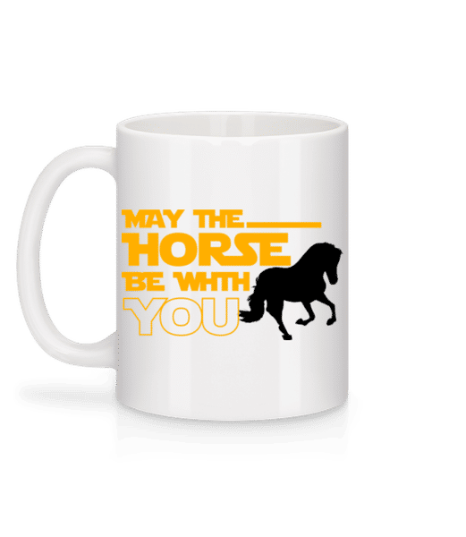 Vorschau: May The Horse Be With You - Tasse - Weiß - Hinten