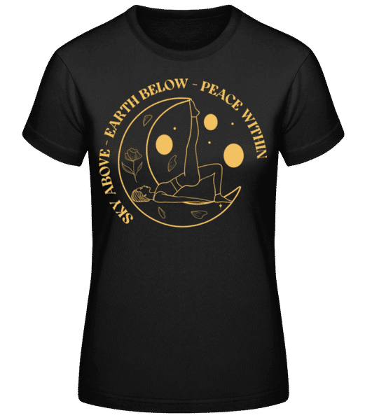 Aperçu: Sky Above Earth Below Yoga - T-shirt standard Femme - Noir - Devant