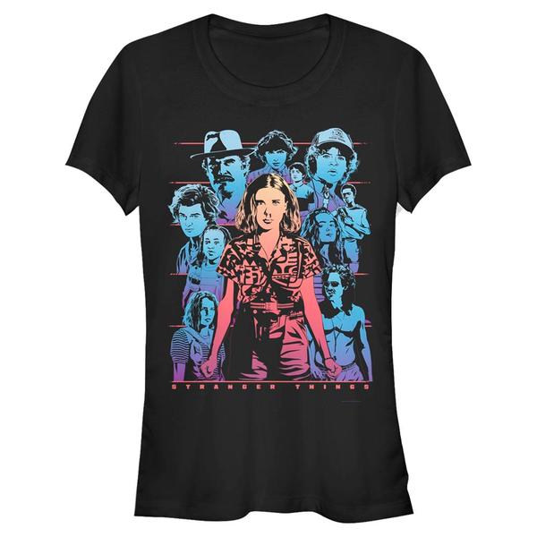 Aperçu: Netflix - Stranger Things - Skupina Populous Gaze - Femme T-shirt - Noir - Devant
