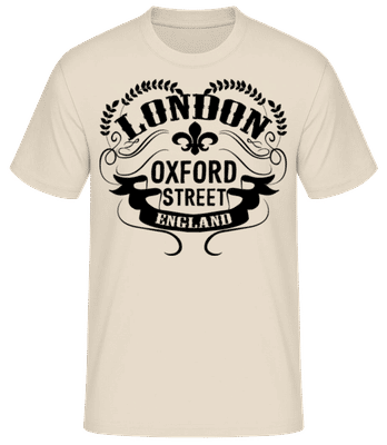 Londýn Anglie Icon - Pánské basic tričko - Krémová - Napřed
